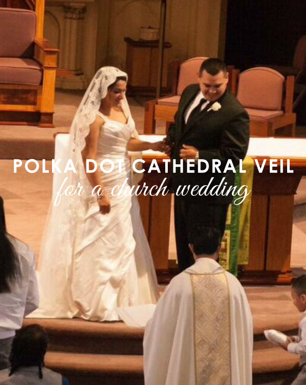 Polka Dot Veil with Lace Trim