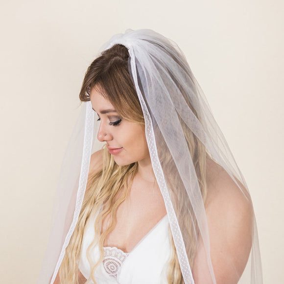 bonita polkadot ribbon veil