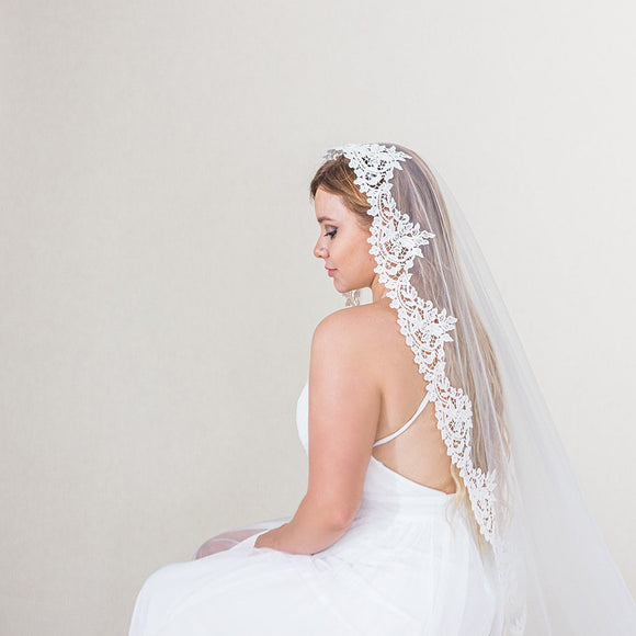 emilia cathedral mantilla veil in stock