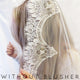 ivory cathedral mantilla veil lace detail