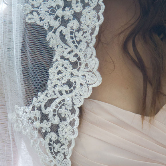 spanish lace veil cathedral length