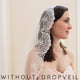 Mantilla bridal veil in ivory with floral tulle