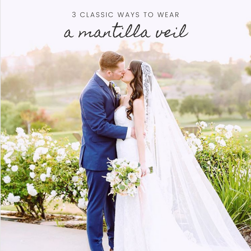 Mantilla Veil, Traditional Lace Wedding Veil