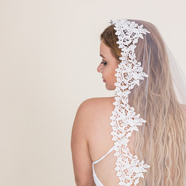 emilia cathedral mantilla veil in stock