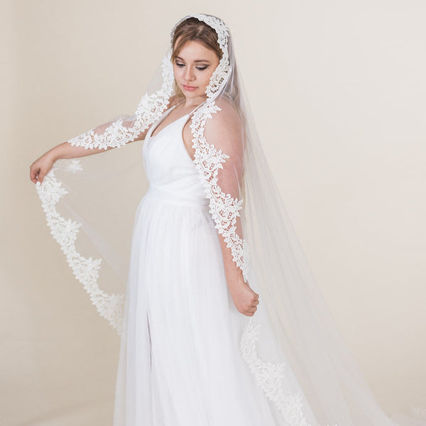 emilia cathedral mantilla veil in stock