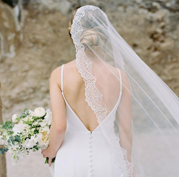 Classy Spanish Mantilla Veils Lace Bridal Veil Viniodress AC1309