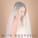 Spanish lace mantilla veil in ivory with blusher