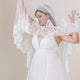 regina lace mantilla veil with blusher