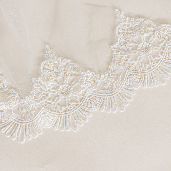silvia mantilla style bridal veil