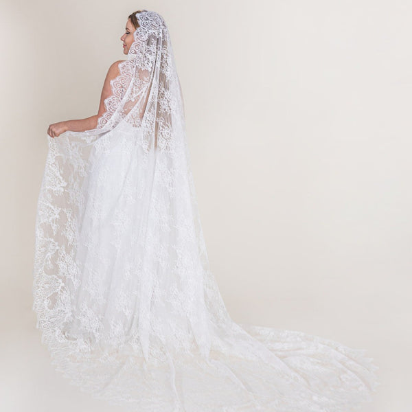 full lace mantilla veil