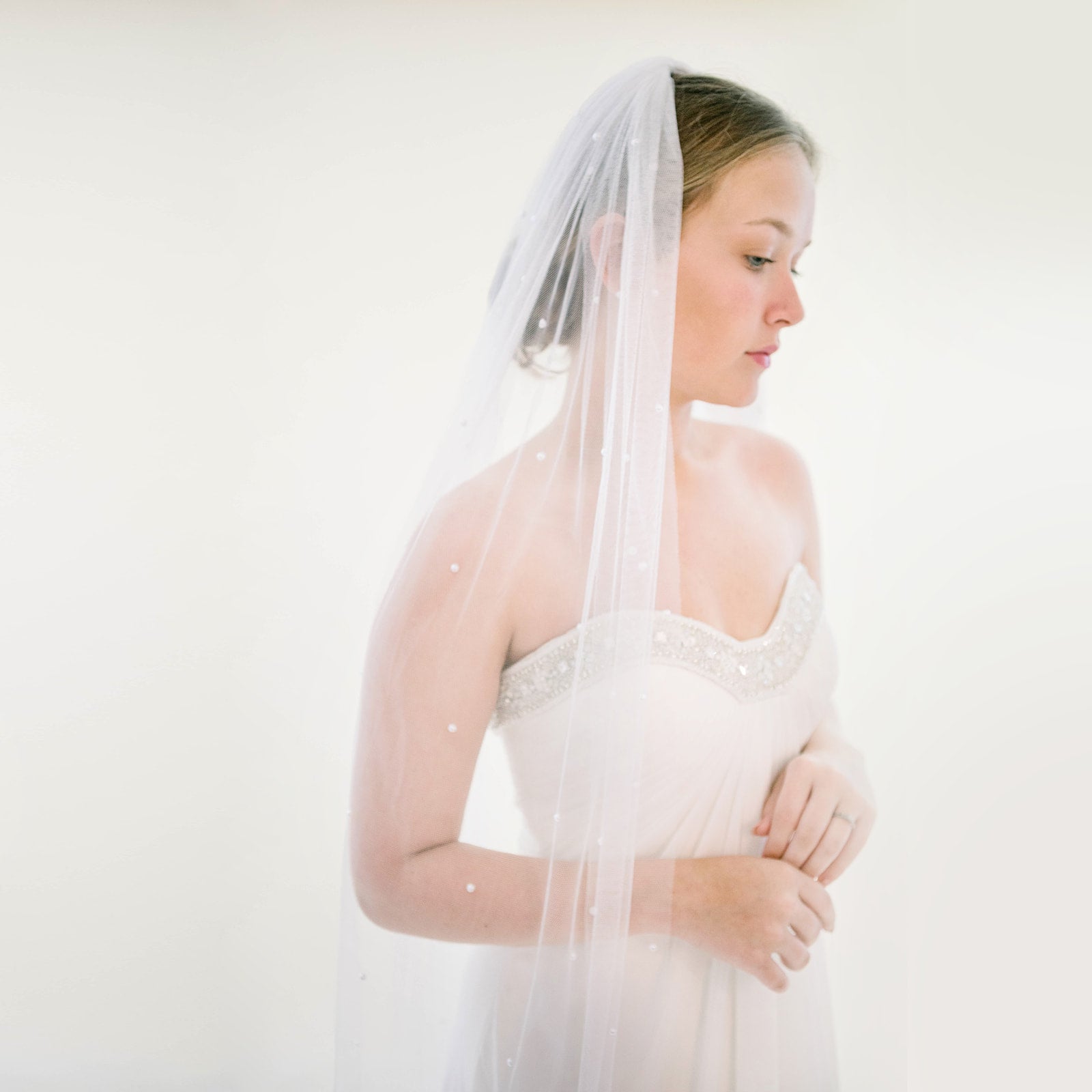 The Mantilla Company Perla Veil with Pearl Tulle