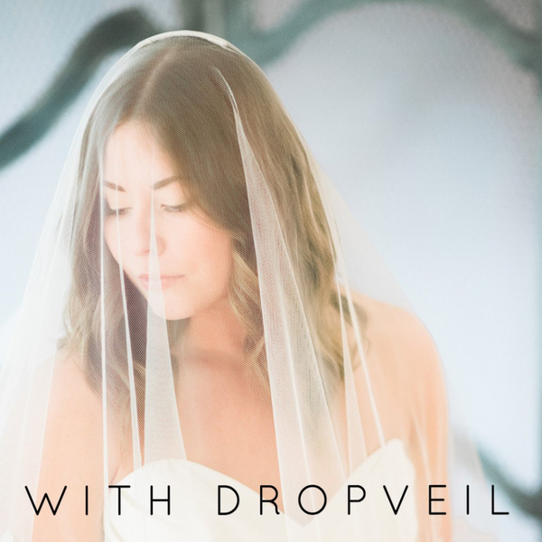 ivory mantilla lace veil cathedral length with blusher
