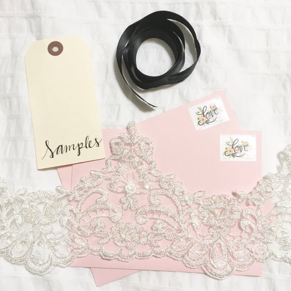 Get $5.99 credit back to your veil purchase with a lace sample