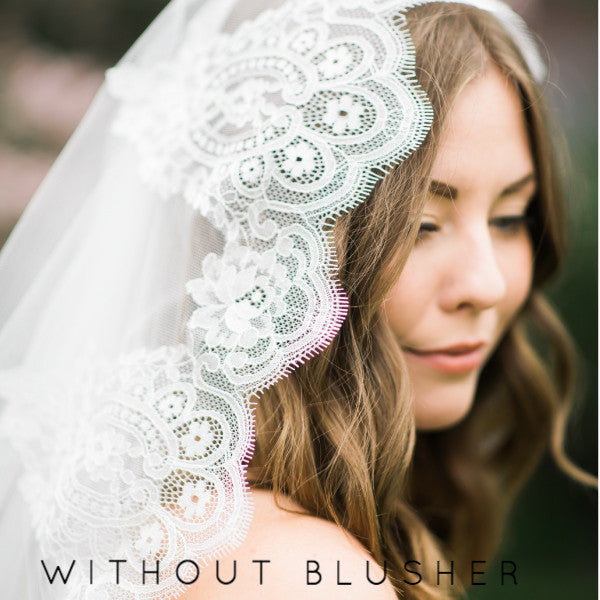 spanish lace cathedral veil no blusher