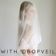 Cathedral length mantilla wedding veil drop veil