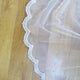 beaded mantilla veil scalloped lace trim cathedral