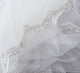 beaded mantilla veil scalloped lace trim full view