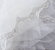 beaded mantilla veil scalloped lace trim full view