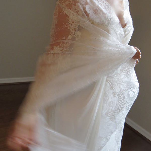 mantilla veil for bride and groom 